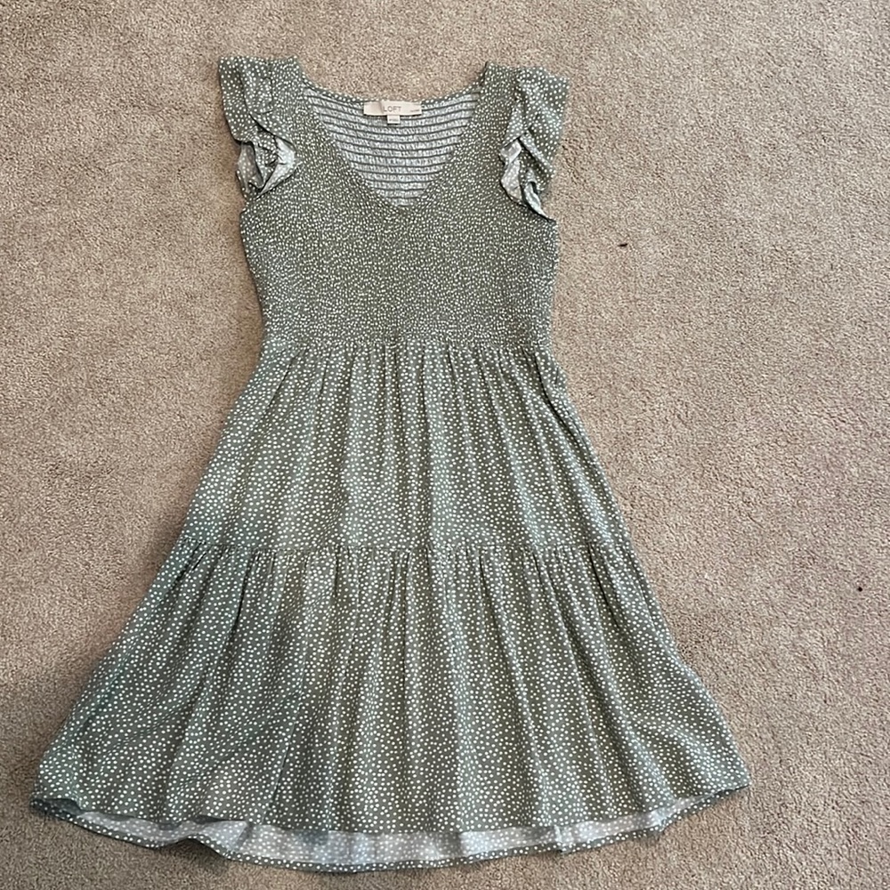 LOFT XSP Green Dress